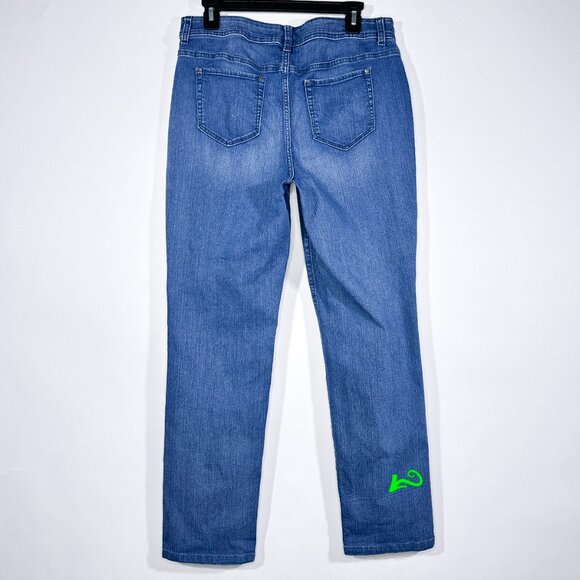 Fabulously Slimming By Chicos Blue Jeans Size Chicos Size 1.5 US Size M 10 - Picture 14 of 17